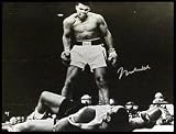 Muhammad Ali - Over Liston - Autographed 16x20 Black and White Photograph