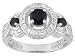 .78CTW SAPPHIRE WITH DIAMOND ACCENT STERLING SILVER RING