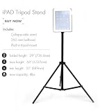 Grifiti Nootle iPad Tripod Mount and Stand: iPad Tripod Mount (2, 3 and 4), Aluminum Adjustable Music/Light Tripod Stand, and Nootle Mini Ball Head Perfect for Coaches, Teachers, Video, Photography, Music, Presentions, Displays, Tradeshows, Home, and Office Use