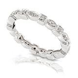 14k White Gold 1/5ctw Diamond Eternity Band (I/I1)