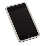Gilty Couture Silver-Plated Bezel Faceplate with Clear Swarovski Crystals for iPhone 1G