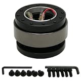 UNIVERSAL QUICK RELEASE STEERING WHEEL HUB ADAPTOR BLACK/GUNMETAL