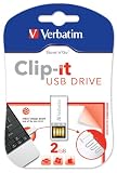 Verbatim - Clip-It - Cl&eacute; USB 2.0 - 2 Go - Blanc
