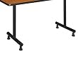 basyx Products - basyx - T-Leg Training Table Base, 26w x 28-3/8h, Matte Black - Sold As 1 Carton - Top and Base sold and shipped separately-ORDER BOTH. - All-welded steel construction with a powder coat finish. - Interchangeable glides and casters offer flexibility. - Pilot holes for easy leg placement and assembly. - Two tops can use three legs when joined together at the center.