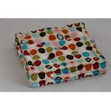 Cotton Floor Cushion Light Multi Coloured Circles