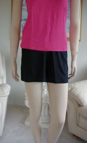 MARRIKAS BAMBOO FIBER SHORTS BLACK SMALL (6-8)