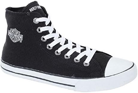 Harley-Davidson Mens Nathan Black Canvas Casual Shoe (8.5)