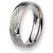 Brushed and Polished Titanium Ring (6.0 mm) - Sizes 6-13