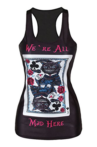 (ラボーグ)La Vogue タンクタップ レディース ロングタンクタップ キャミソール Tシャツ ノースリーブ カットソー パンク風タイトトップス