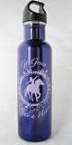 24 oz Go Green Ride A Horse Stainless Steel Sports Water Bottle-Purple with Lavender Design Purple Stainless Steel Water Bottle