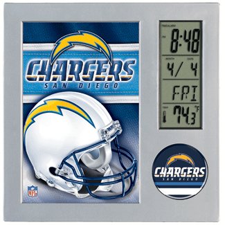 NFL San Diego Chargers Digital Desk Clock