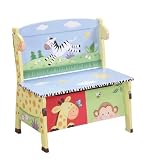 Teamson Sunny Safari Storage Bench Hand Painted