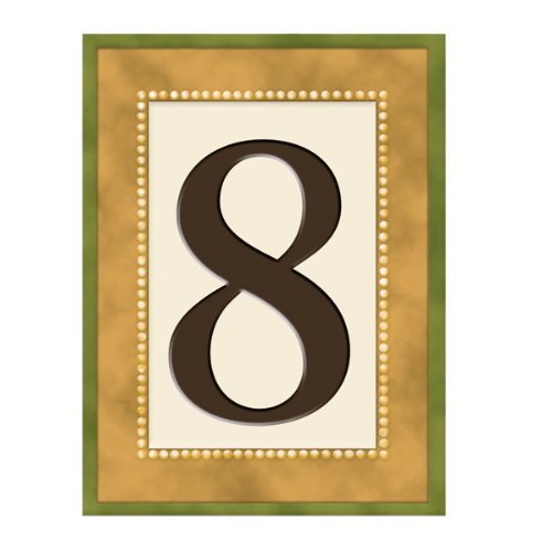 Grasslands Road Estate Pineapple 3 by 4-Inch Build Your Address Plaque with Magnetic Tile, Number 8