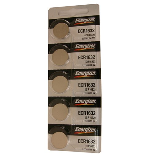Energizer CR1632 Button Cell Lithium Watch Battery Pack of 5 Batteries