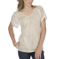 Mossimo® Black: Dolman-Sleeve Feather Print Tee - Dog Bone