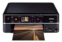 EPSON Colorio インクジェット複合機 EP-803A 有線・無線LAN標準搭載 カンタンLEDナビ搭載 前面二段給紙カセット 6色染料インク ブラックモデル