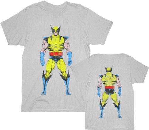  X-men Wolverine Two-Sided Image White T-shirt Tee