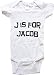 J IS FOR JACOB / Hurry Up - Name-series - White or Blue Onesie / Baby T-shirt