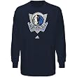 adidas Dallas Mavericks Navy Blue Primary Logo Long Sleeve T-shirt