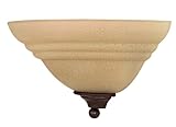 IMAGE OF Nuvo Lighting 60/2419 Mericana 1-Light Wall Sconce with Amber Shades, Old Bronze