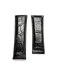 Leather Strap for Rolex Daytona 116518 Watch Black #5d