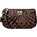 Coach Large Madison Signature Wristlet Pouch Bag 41988 Brown