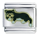 Animal Lounging Cat Italian Charms Bracelet Link
