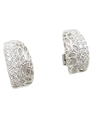 Women 14k White Gold 1.38ctw diamond Stud earring 44 LE163 Size 7.49