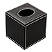 HOMETEK PU Leather Square Roll Tissue Box Holder Cover Napkin Paper Box Case Tray Pumping for Home Office Car Automotive (Brown)