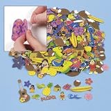 500 Assorted Luau Foam Craft Stickers