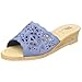 Spring Step Estella Women's Fashion Wedge Slide Sandals – Casual Leather Heel with Geometric Laser-Cut Detailing