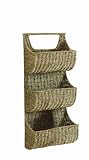 Image of Tag Seagrass Basket, 3-Compartment 29-Inch Tall Wall Basket