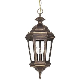 Kenroy Home 16315AP Estate 3-Light Hanging Lantern, Antique Patina