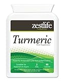 Zestlife Turmeric 90 Capsules 500mg - A Strong Anti-oxidant / Helps to reduce inflammation in the body / Premium GMP Supplement. * On Special Offer*