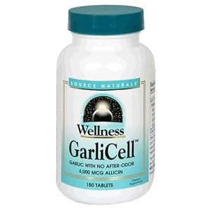 Source Naturals GarliCell (Wellness) 6000 MCG Allicin, 180 tablets by Source Naturals