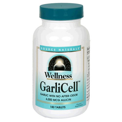 Source Naturals GarliCell (Wellness) 6000 MCG Allicin, 180 tablets