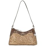 American West Peek-A-Boo Zip Top Shoulder Bag - Cream