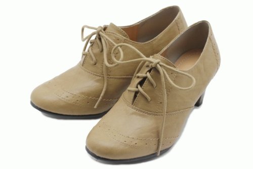 オックスフォード レースアップパンプス[CODE:0131876]