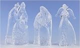 3-Piece Icy Crystal Holy Family 3 Kings & Angel Christmas Nativity Set