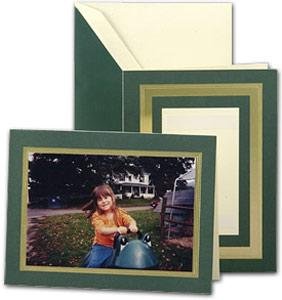 Hunter Green & Gold Frame Holiday photomount 
