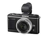 Olympus PEN E-P2 Systemkamera (12,3 Megapixel, 7,6 cm Display, Bildstabilisator) Gehäuse inkl. EVF Sucher schwarz