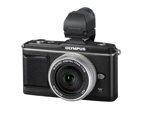 Olympus PEN E-P2 Systemkamera (12,3 Megapixel, 7,6 cm Display, Bildstabilisator) Gehäuse inkl. EVF Sucher schwarz