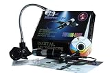 2.0MP USB Digital Microscope, Magnification Ratio: 5X ~ 500X, LED lights x8, Multilanguages, support Windows XP, Vista, Win 7, color: Black/White, Stretchable full view angle metal stand