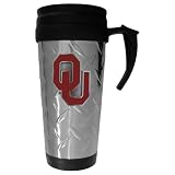 Oklahoma Sooners Diamond Plate Travel Mug - NCAA College Athletics - Fan Shop Merchandise