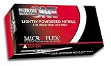 Microflex NO123XL Lightly Powdered Nitrile Glove Size Extra Large, 100 Box