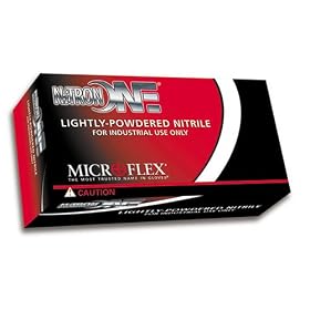Microflex NO123XL Lightly Powdered Nitrile Glove Size Extra Large, 100 Box