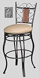 30" Swivel/Memory Return Stool by Chintaly Imports - Black (0708-BS)