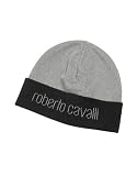 Roberto Cavalli - Roberto Cavalli Signature Brim Sparkling Knit Skull Cap Silver