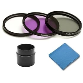 SAVEoN Professional Lens Kit for Canon Powershot S5 IS - Includes: 58mm Filter Kit (UV, Fluorescent, Polarizer) + Lens Adapter Tube + SAVEoN Cleaning Cloth