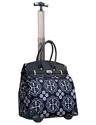 PC Accessory: 18" Fashion Rolling Tote with Laptop Compartment - Travelers Club Luggage Inc